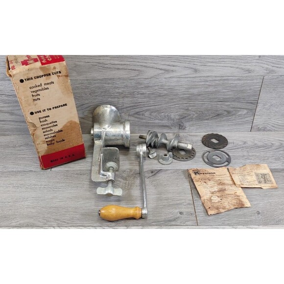 Vintage Keystone Food and Meat Chopper, Keyco Products, Inc., No. 1-0 in Box-USA - Picture 9 of 15